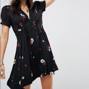 Free People Embroidered Mini Dress